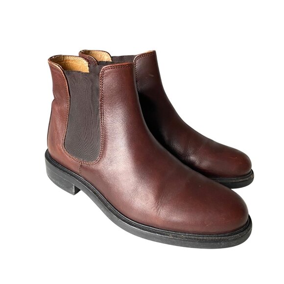 J. Crew Chelsea Boots Men's Size 7‎ Brown Leather Made in Italy - Picture 1 of 12